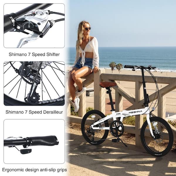 20 in. Girl's and Boy's Shimano 8-Speed Folding Bike wq-011 - The