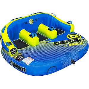 86 in. Blue Durable Barca 3 Person Comfy Kickback Lite Towable Boat Tube