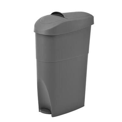 Gray Step-On Waste Basket Sanitary Napkin Receptacle