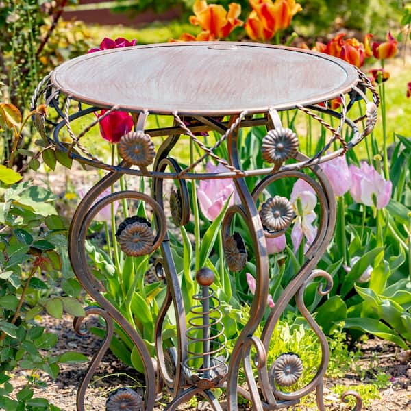 Zaer Ltd. International 25.2 in. Tall Round Iron Accent