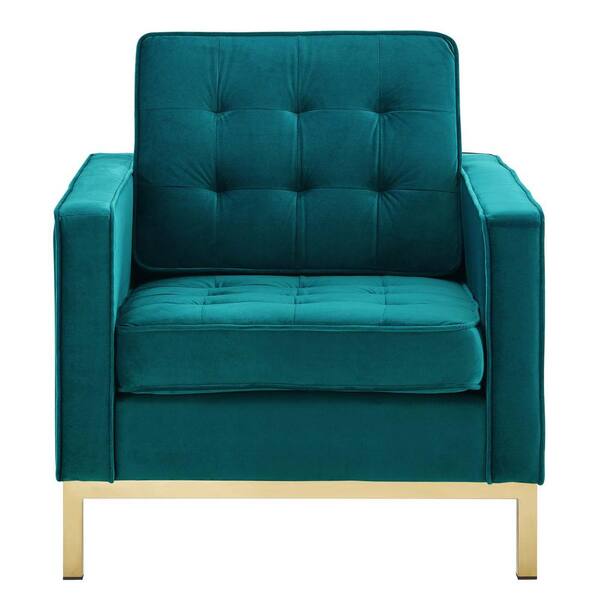 teal armchair