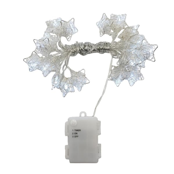 LUMABASE Battery Operated String Lights with 20 Distressed Stars