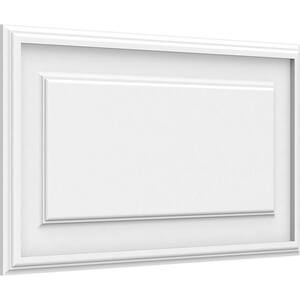 5/8 in. x 26 in. x 14 in. Legacy Raised Panel White PVC Decorative Wall Panel