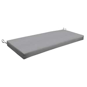 Outdoor Bench Cushion Textured Solid Platinum Grey