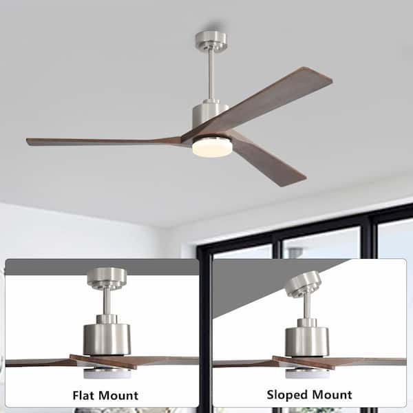 WINGBO 64 in. LED Indoor Nickel Ceiling Fan with Remote WBCF-BS15-BZ - The  Home Depot