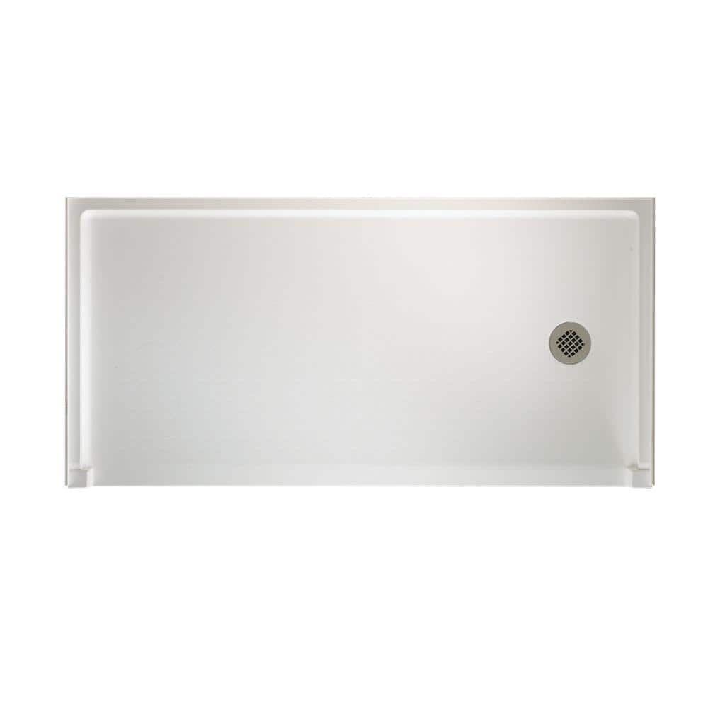 Swan Veritek 30 in. x 60 in. Single Threshold Right Drain Barrier Free Shower Pan in White -  FB03060RM.010
