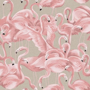 Flamingo Ballerina Pink Peel and Stick Wallpaper (Covers 28 sq. ft.)