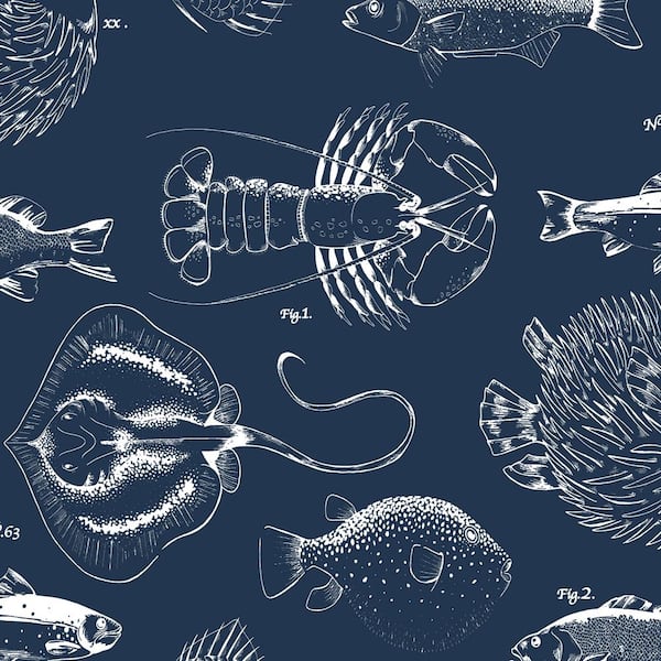 Transform Under The Sea Blue Peel and Stick Wallpaper