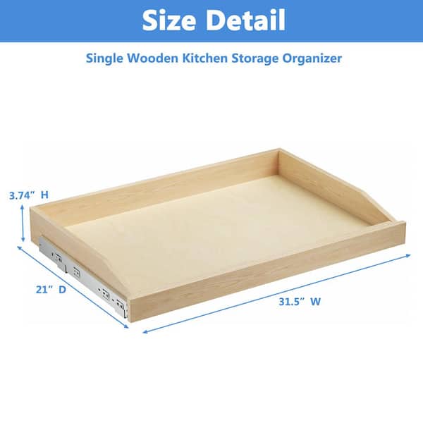 WelFurGeer Pull Out Drawers for Kitchen Cabinets, Pull Out Cabinet Organizer, Pot and Pan Organizer for Cabinet, Slide Out Cabinet Organizer, Drawer