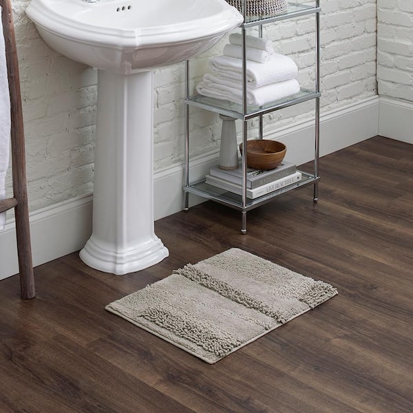 Composition Silver 24 in. x 60 in. Cotton Bath Mat