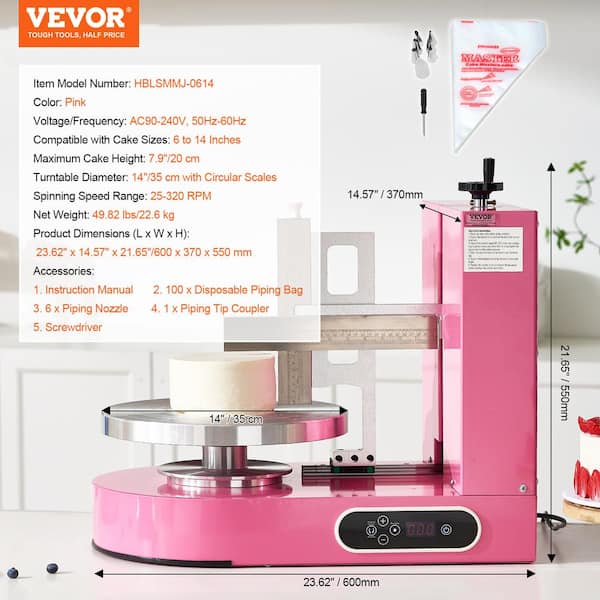 VEVOR Cake Decorating Machine Cake Cream Spreading Coating