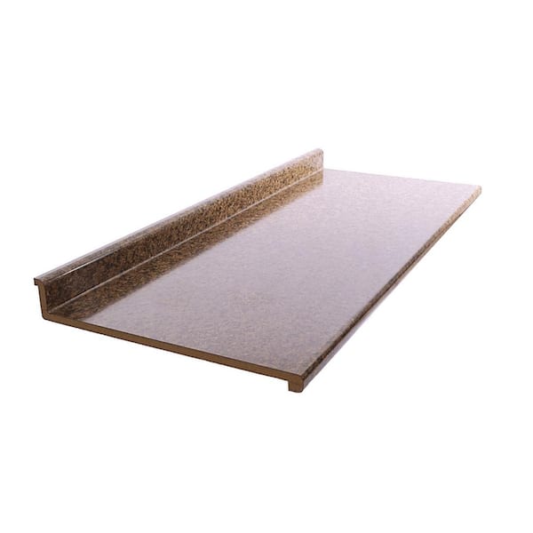 Hampton Bay 10 ft. Brown Laminate Countertop Kit Right Miter with Bullnose Edge in Milano Brown with I/B