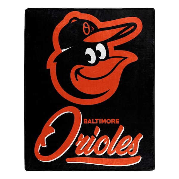 THE NORTHWEST GROUP MLB Orioles Signature Raschel   Black Throw Blanket