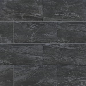 Anastasia Anthracite 12 in. x 24 in. Matte Porcelain Floor and Wall Tile (32 cases/512 sq. ft./Pallet)