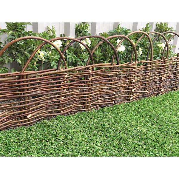 72 in. L x 16 in. W X-Large Woven Willow Flexible Edging with Loops
