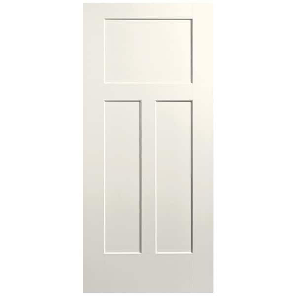 Masonite 36 in. x 80 in. 3-Panel Winslow Single Bore Solid Core Ivory Keys Molded Composite Interior Door Slab