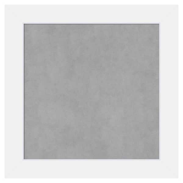 Amanti Art Corvino White 25 in. x 25 in. Framed Magnetic Board