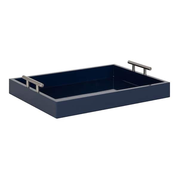 Kate and Laurel Lipton Navy Blue Decorative Tray