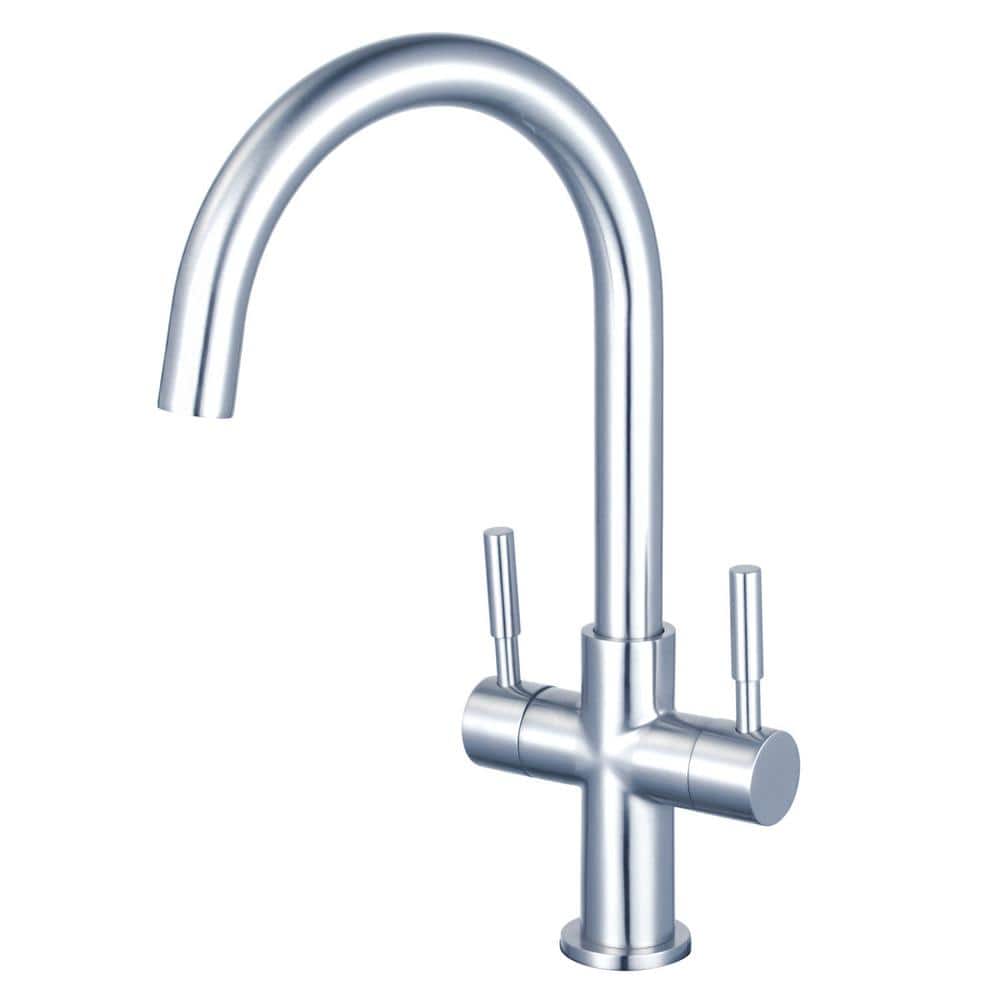 Polished Chrome Two-Handle Vessel Sink Faucet