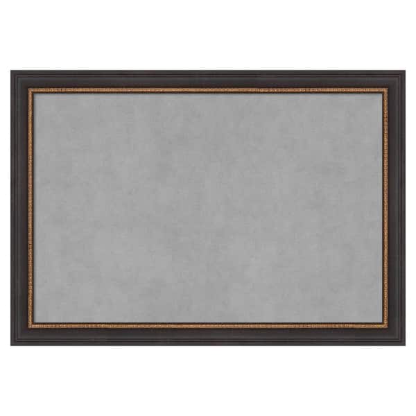 Amanti Art Ashton Black 27 in. x 19 in. Framed Magnetic Board