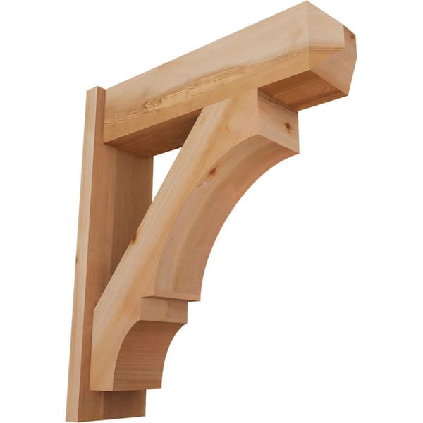 Ekena Millwork 8 in. x 30 in. x 26 in. Balboa Craftsman Smooth Western Red Cedar Outlooker