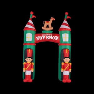10 ft. Santa's Toy Shop Archway Inflatable with Lights