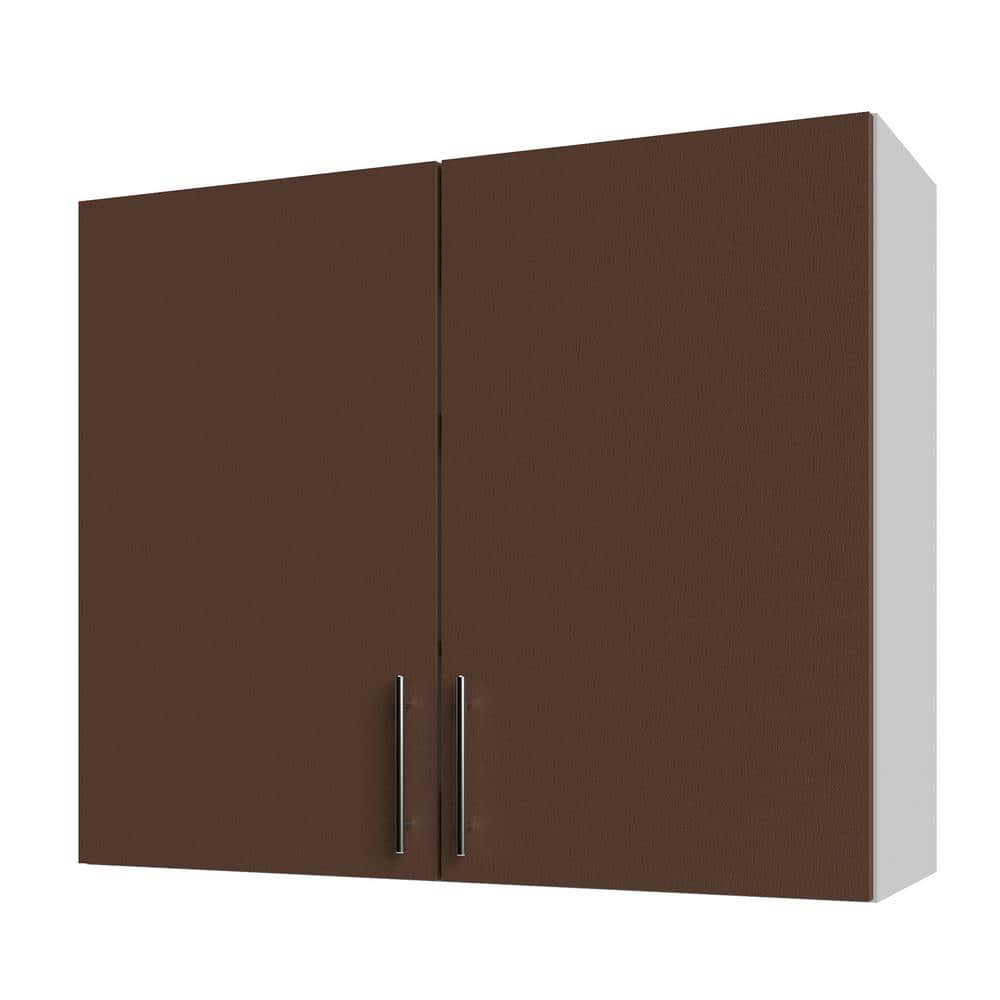 WeatherStrong Miami Dock Brown Matte 36 in. x 12 in. x 30 in. Flat Panel Stock Assembled Wall Kitchen Cabinet -  IBW3630-MDB