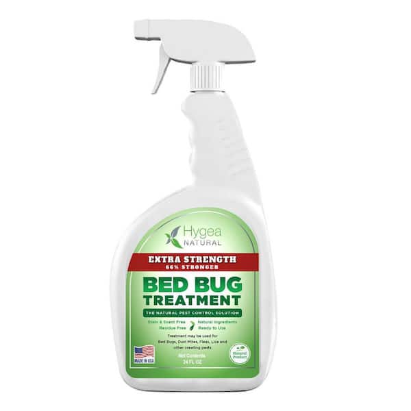 Hygea Natural Mite and Bed Bug Spray 24 oz. Extra Strength Ready to Use, Non Toxic, Odorless, Stain Free Family Safe Insect Killer