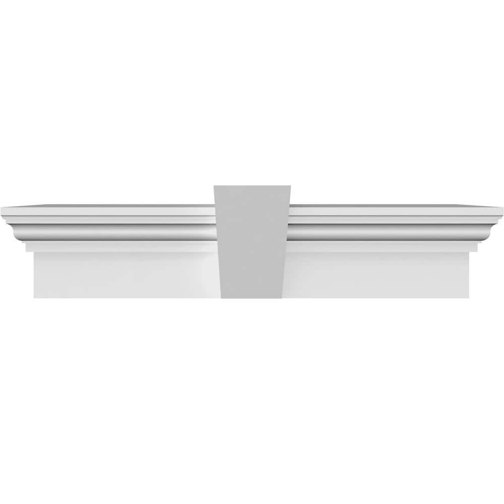 Traditional Crosshead with Flat Keystone Ekena Millwork, image size:1000x1000