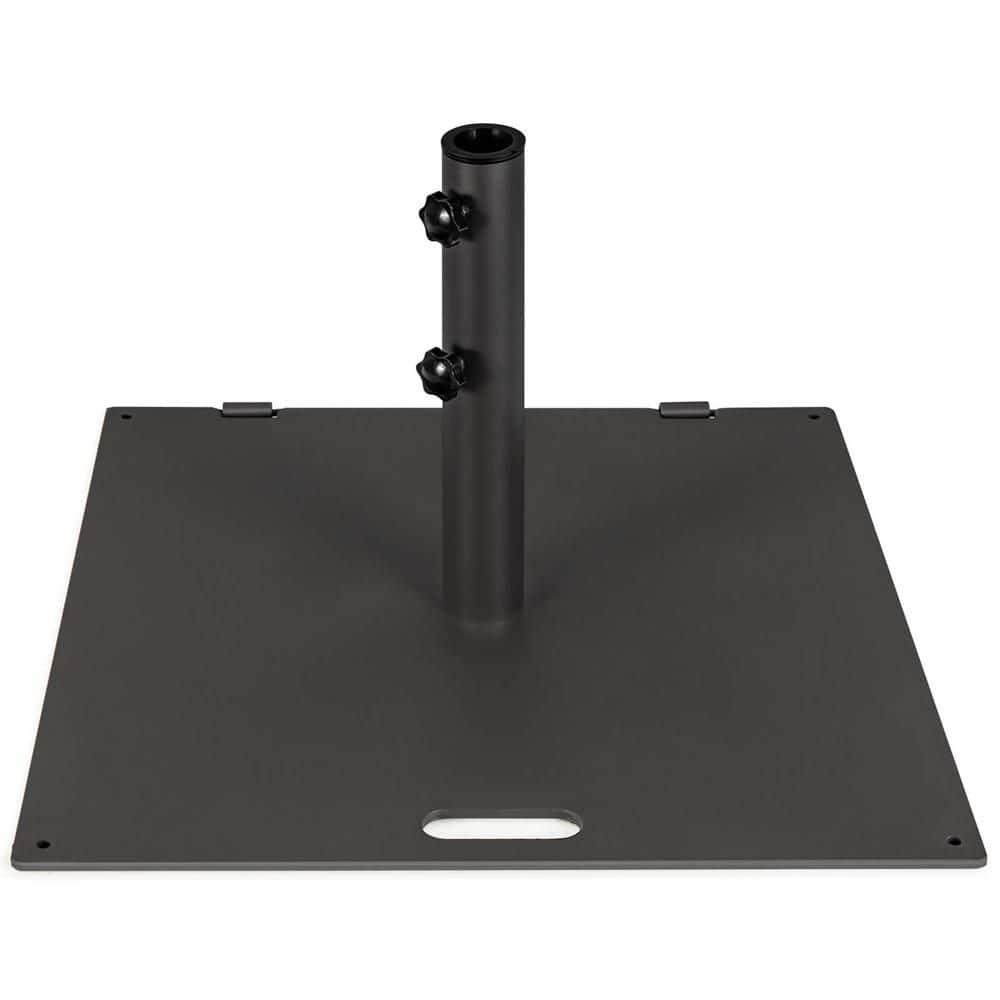 belcourt square patio umbrella base Steel Stand its designed to complement upscale outdoor spaces Caravita Belvedere Square patio Umbrella.