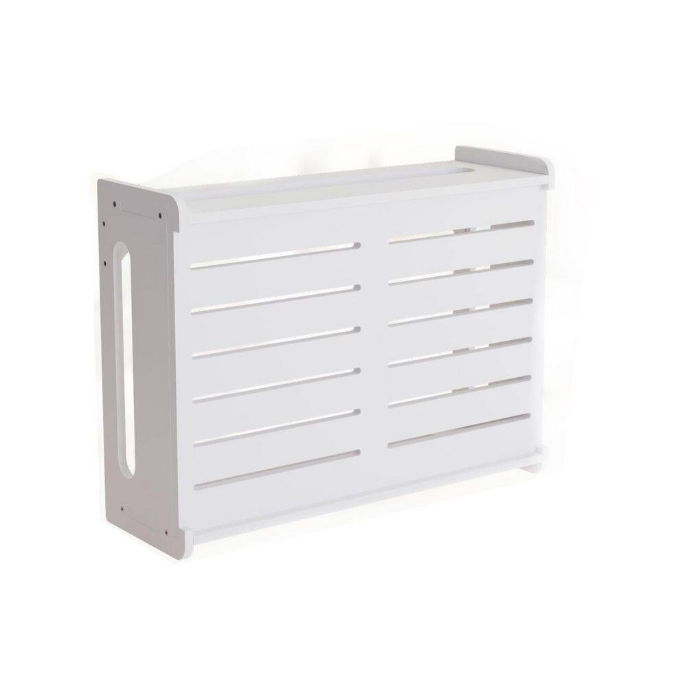 Decorative Wooden WiFi Router Storage Box Hider Shelf Projector Rack Cabinet Wall Mounted White 1 Piece price history on PriceWatchPro
