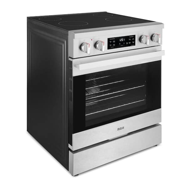 30 in. Heritage Collection 4.6 cu. ft. Electric Range with 4-Surface Burners and Convection Oven in Stainless Steel