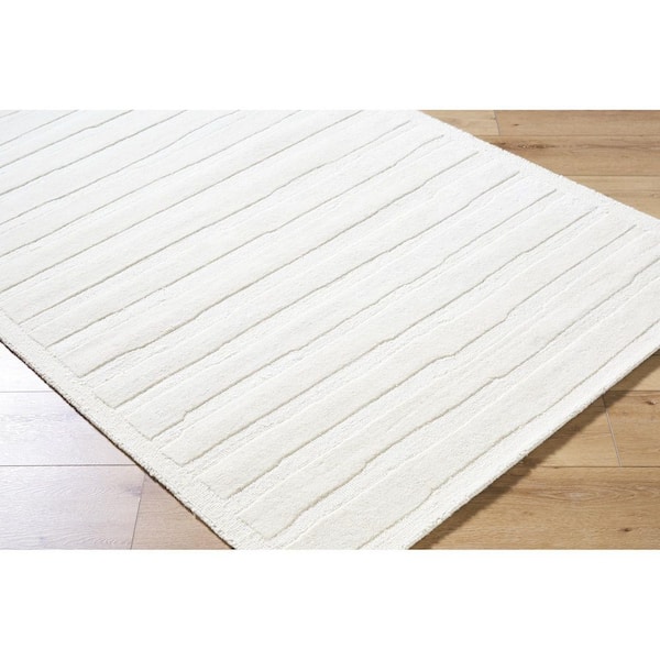 Brook White Modern 8 ft. x 10 ft. Indoor Area Rug