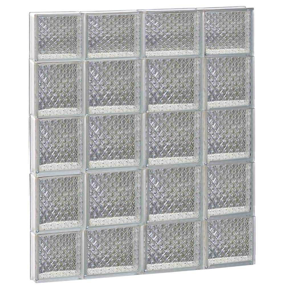 27 in. x 34.75 in. x 3.125 in. Frameless Diamond Pattern Non-Vented Glass Block Window price history on PriceWatchPro
