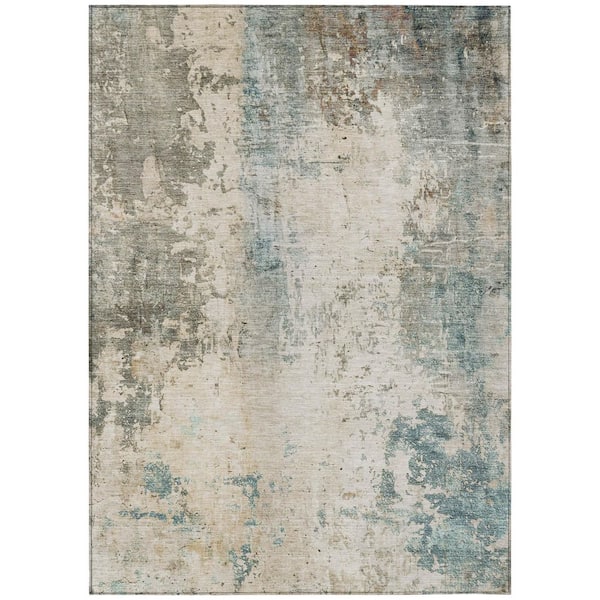 Chantille Machine Washable Indoor/Outdoor Abstract ACN2869 Ivory 10 ft. x 14 ft. Area Rug