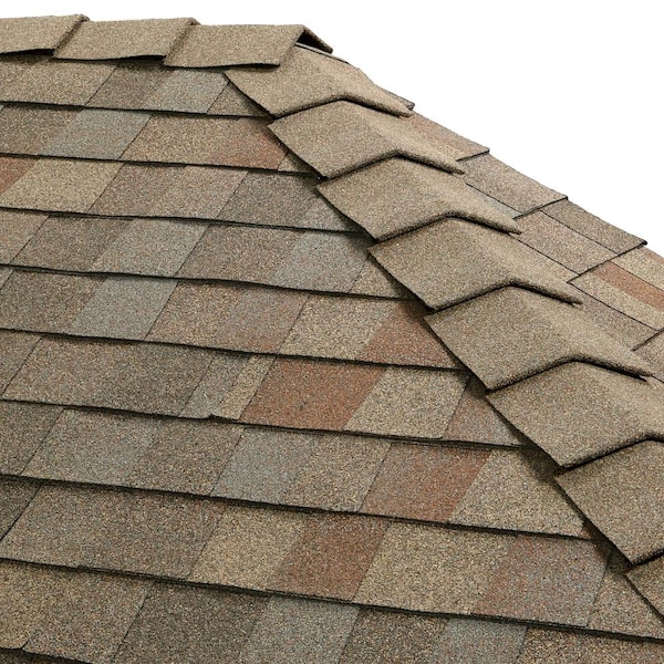 GAF TimberCrest 10 in. width Golden Harvest Bullnose Hip and Ridge Cap Shingles (20 linear feet per Box) (30-pieces)