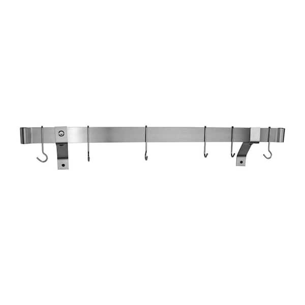 Handcrafted 36 in. Rolled End Bar ONLY Stainless Steel (Requires Wall Brackets or Captain-Hooks)