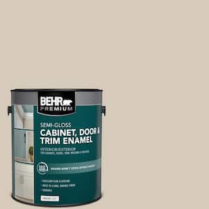 1 gal. #PPU5-12 Almond Wisp Semi-Gloss Enamel Interior/Exterior Cabinet, Door & Trim Paint