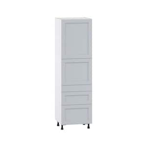 Cumberland Light Gray Shaker Assembled Pantry Kitchen Cabinet with 2 Inner Drawers (24 in. W x 84.5 in. H x 24 in. D)