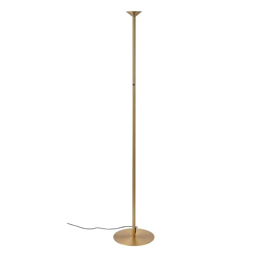 KUZCO Valor 78-in Brushed Gold dimmable LED Floor Lamp FL12168-BG