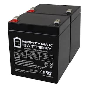 12V 5Ah F2 SLA Replacement Battery for Suncast Hose Reel PWC150 - 2-Pack