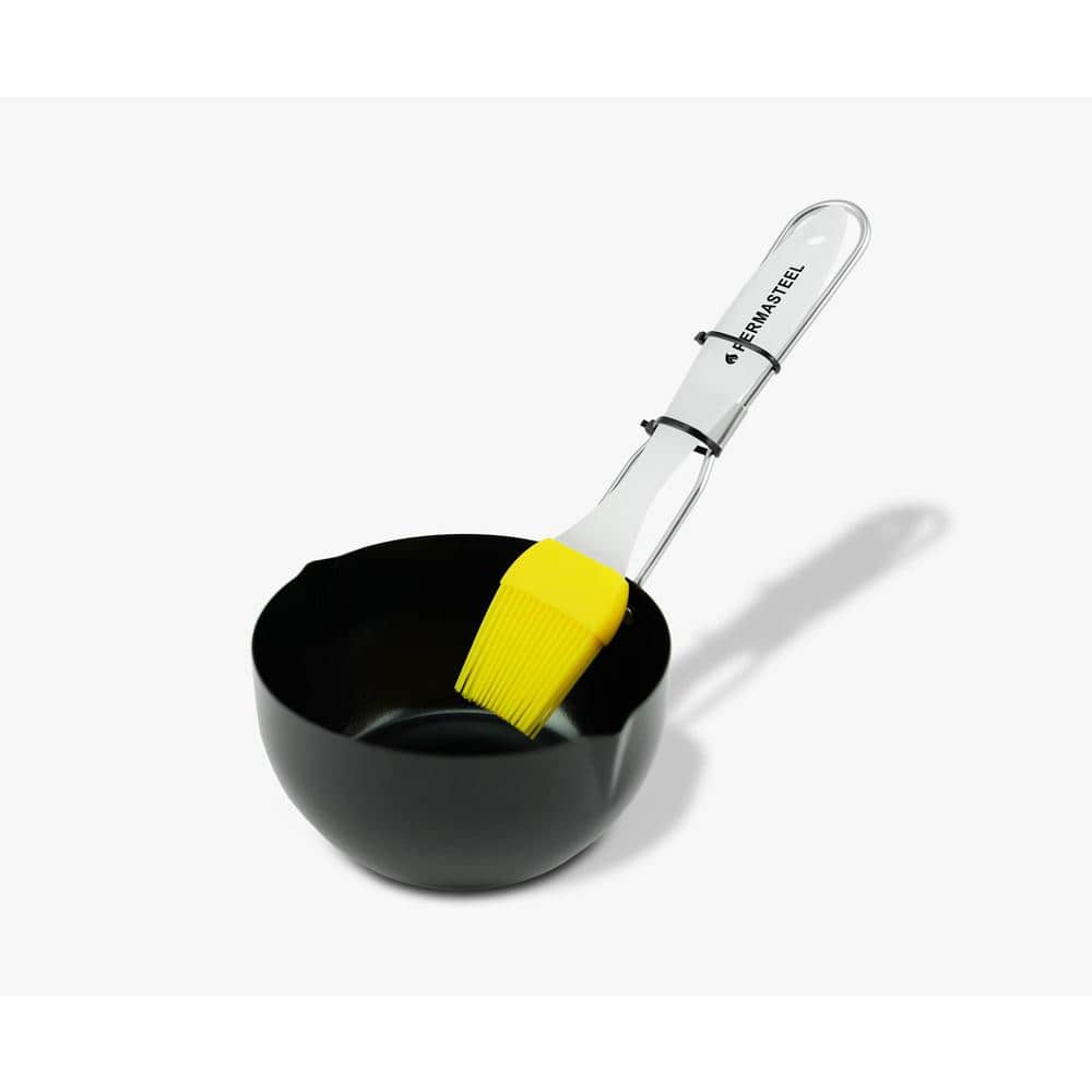 Heat-Resistant Silicone Basting Brush with Bowl
