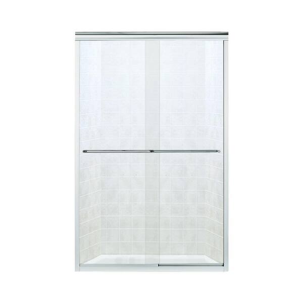 STERLING Finesse 57.5 in. x 70.3125 in. Frameless Sliding Shower Door in Silver