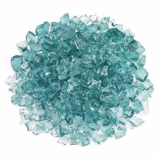 American Fire Glass 1/2 in. Azuria Fire Glass 10 lbs. Bag