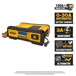 Professional 30 Amp Battery Charger, 3 Amp Battery Maintainer with 100 Amp Engine Start