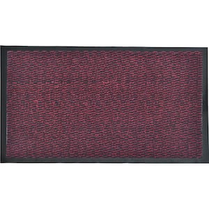 Lisa Red Burgundy 48 in. x 32 in. Polyester Sheltered large Front Door Mat