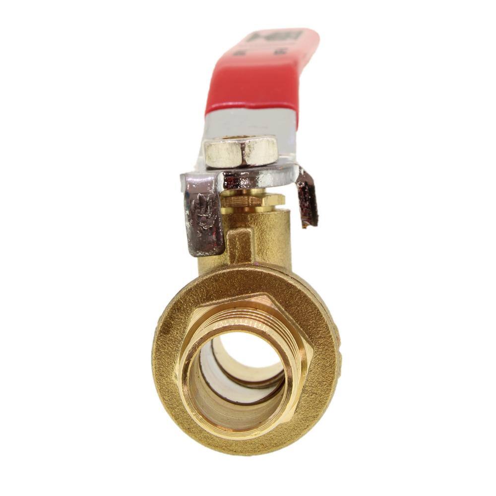 Shut Off Ball Valve 1 Piece Each Lead Free Brass 1/4 Turn Blue 2 Packs 1 Hot Full Port Red Label and 1 Cold 2 Pieces XFITTING 3/4 Pex Ball Valve