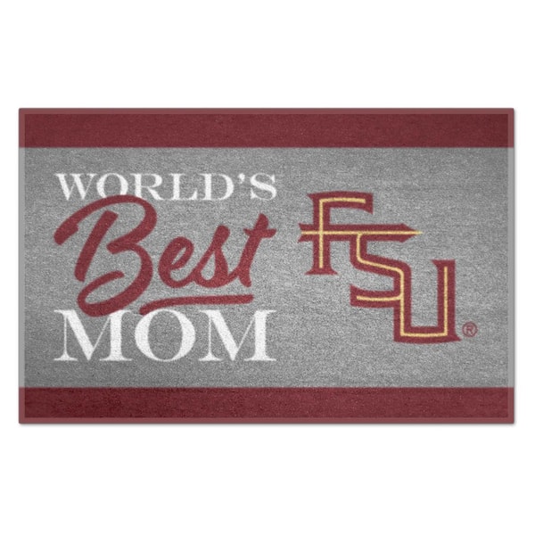 FANMATS Florida State Seminoles Garnet World's Best Mom 19 in. x 30 in. Starter Mat Accent Rug
