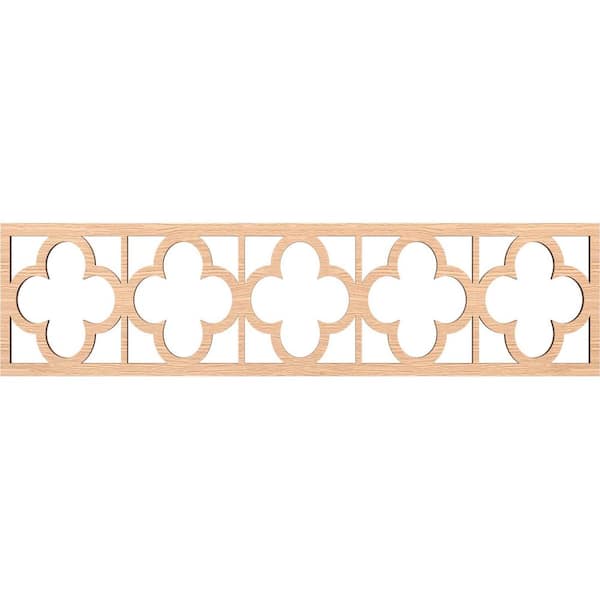 Ekena Millwork Woodall Fretwork 0.375 in. D x 47 in. W x 12 in. L Red Oak Wood Panel Moulding