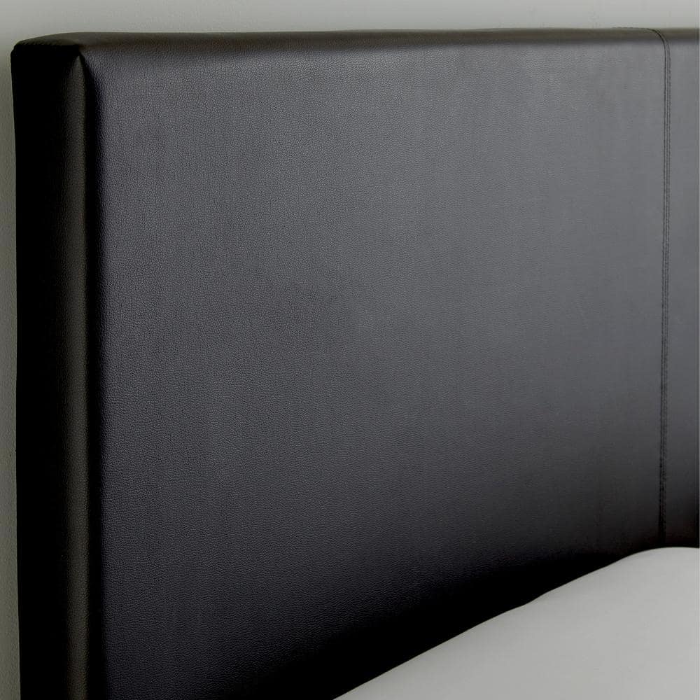 Modern Twin Faux Leather Upholstered Bed with Wood Frame